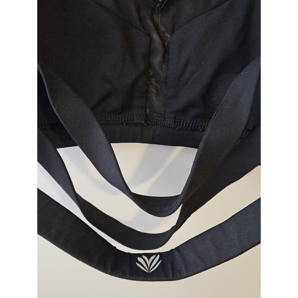 Sports Bra Black Lace Padded Activewear‎ Yoga Gym Athleisure Sz S/M No Tag - Picture 3 of 6